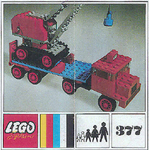 Bruksanvisning Lego set 377 Basic Crane and float truck