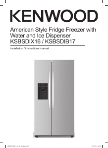 Manual Kenwood KSBSDIB17 Fridge-Freezer