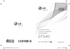 Vadovas LG GT540 Mobilusis telefonas