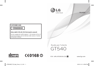Manuale LG GT540 Telefono cellulare