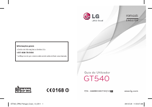 Manual LG GT540 Telefone celular