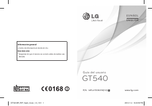 Manual de uso LG GT540 Teléfono móvil