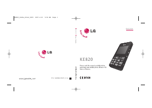 Manual LG KE820 Mobile Phone