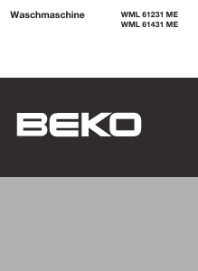 Bedienungsanleitung BEKO WML 61431 ME Waschmaschine