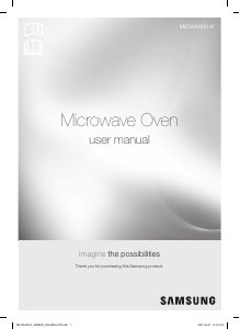 Mode d’emploi Samsung ME16A4021AS Micro-onde