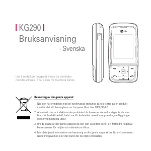 Brugsanvisning LG KG290 Mobiltelefon
