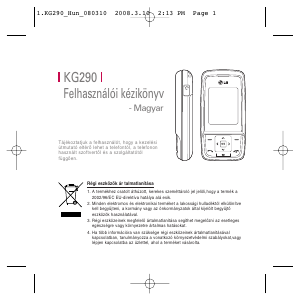 Használati útmutató LG KG290 Mobiltelefon