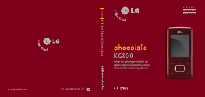 Manuál LG KG800 Mobilní telefon