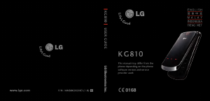 Hướng dẫn sử dụng LG KG810 Điện thoại di động