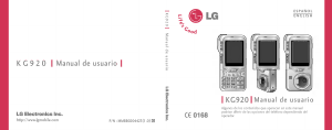 Manual de uso LG KG920 Teléfono móvil