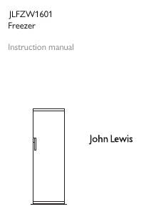 Manual John Lewis JLFZW 1601 Freezer