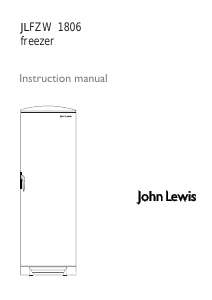 Manual John Lewis JLFZW 1806 Freezer