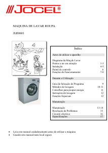Manual Jocel JLR0601 Máquina de lavar roupa