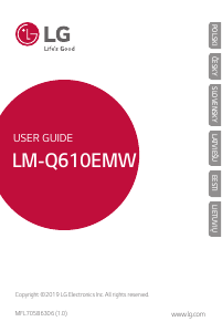 Rokasgrāmata LG LMQ610EMW Mobilais tālrunis