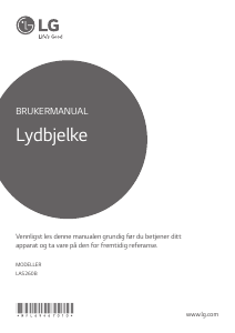 Bruksanvisning LG LAS260B Høyttaler