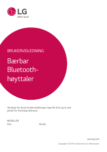 Bruksanvisning LG PK3W Høyttaler