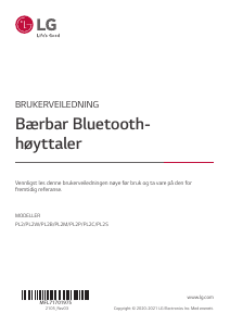 Bruksanvisning LG PL2W Høyttaler