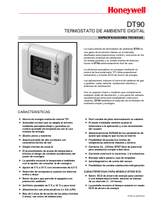 Manual de uso Honeywell DT90 Termostato