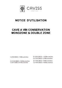 Mode d’emploi Caviss C2120CBEG Cave à vin