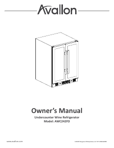 Manual Avallon AWC242FD Wine Cabinet