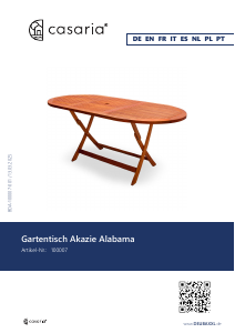 Bedienungsanleitung Casaria 100007 Alabama Gartentisch