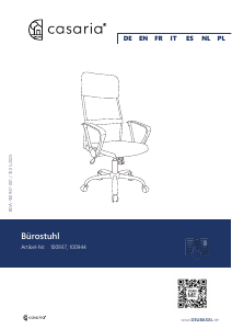 Bruksanvisning Casaria 100944 Arbetsstol