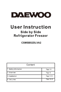 Bedienungsanleitung Daewoo CSMSBS2DLVA2 Kühl-gefrierkombination