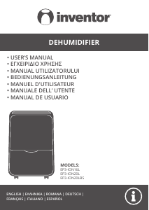 Mode d’emploi Inventor EP3-ION-20L Déshumidificateur