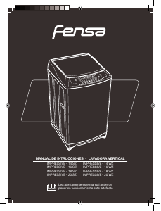 Manual de uso Fensa Impressive 14SZ Lavadora