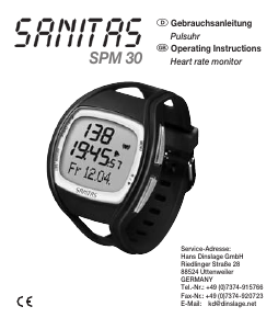 Manual Sanitas SPM 30 Sports Watch