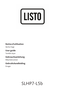Mode d’emploi Listo SLHP7-L5b Sèche-linge
