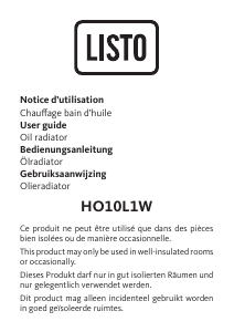 Mode d’emploi Listo HO10L1W Chauffage
