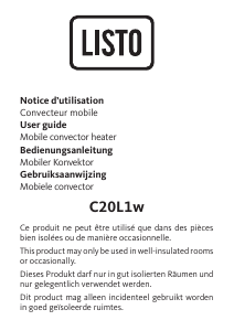 Manual Listo C20L1w Heater