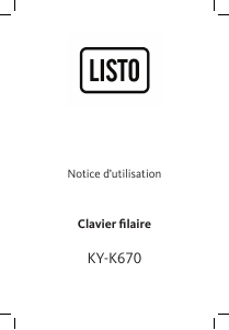 Mode d’emploi Listo KY-K670 Clavier