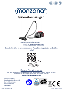 Bruksanvisning Monzana 103229 Dammsugare