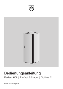 Bedienungsanleitung V-ZUG Perfect 60i Eco Kühlschrank