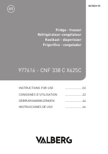 Manual de uso Valberg CNF 338 C X625C Frigorífico combinado