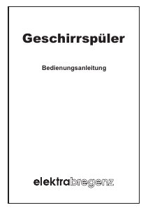 Bedienungsanleitung Elektra Bregenz GI 7060W Geschirrspüler