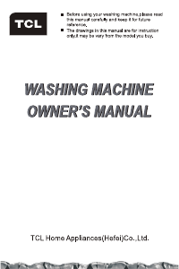 Handleiding TCL FF1224SA0FR Wasmachine