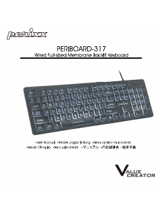 Mode d’emploi Perixx PERIBOARD-317 Clavier