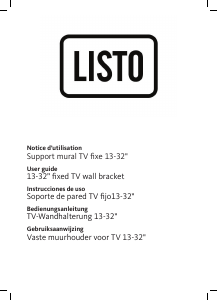 Manual de uso Listo TV 13-32 Soporte de pared
