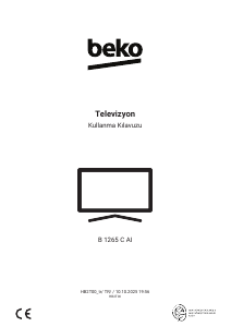 Kullanım kılavuzu BEKO B 1265 C AI LED televizyon