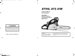 Manual Stihl 017 Chainsaw