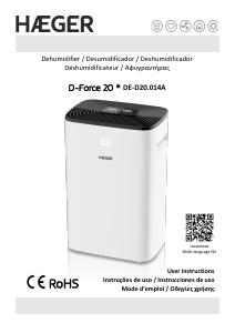 Mode d’emploi Haeger DE-D20.014A D-Force 20 Déshumidificateur