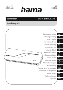 Bruksanvisning Hama 00050573 Basic DIN A4/230 Lamineringsmaskin