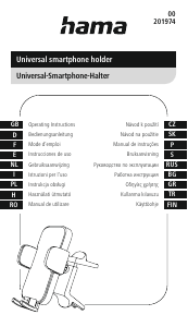 Instrukcja Hama 00201974 Universal Uchwyt telefonu
