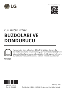 Kullanım kılavuzu LG GC-L24FFCNJ Donduruculu buzdolabı