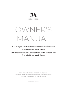 Manual de uso Monogram ZTDX1FPSNSS Horno