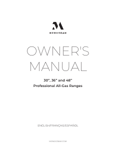 Manual de uso Monogram ZGP366NTSS Cocina