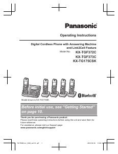 Bruksanvisning Panasonic KX-TG175CSK Trådlös telefon